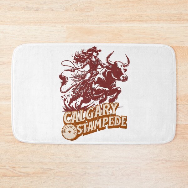 Item preview, Calgary Stampede Cowgirl Bull Ride Poster – Western Rodeo Vibes designed and sold by Analog Aura .
