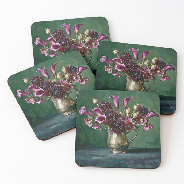 Item preview, Moody Dark Academia Floral - Vintage Oil Painting Still Life designed and sold by LovelyHomeArt.