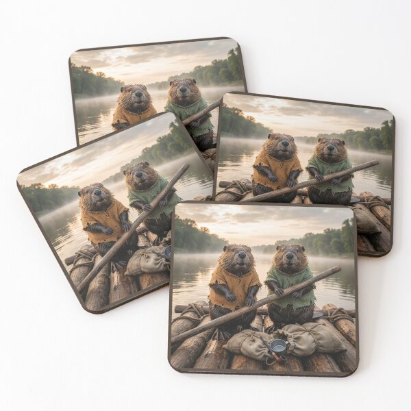 Item preview, Huck and Tom Beaver Raft on Mississippi River designed and sold by Tridentulus.