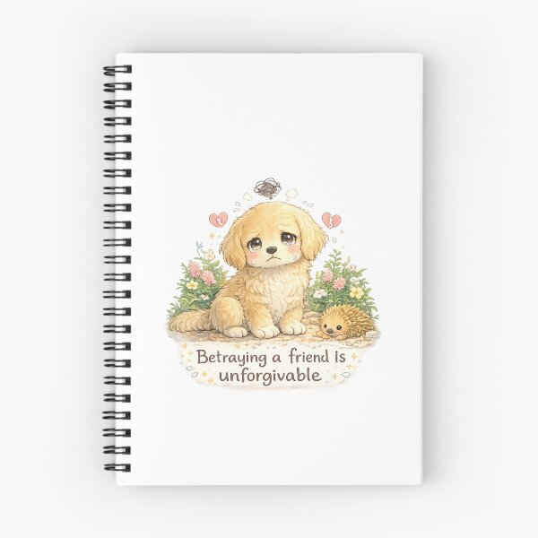 Item preview, Betraying a Friend Is Unforgivable – Sad Kawaii Golden Retriever designed and sold by Paws-nd-Prints.