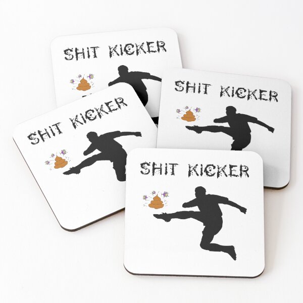 Item preview, Shit Kicker Soccer Pun - Black Ink Sports Humor designed and sold by Oaks Creations.
