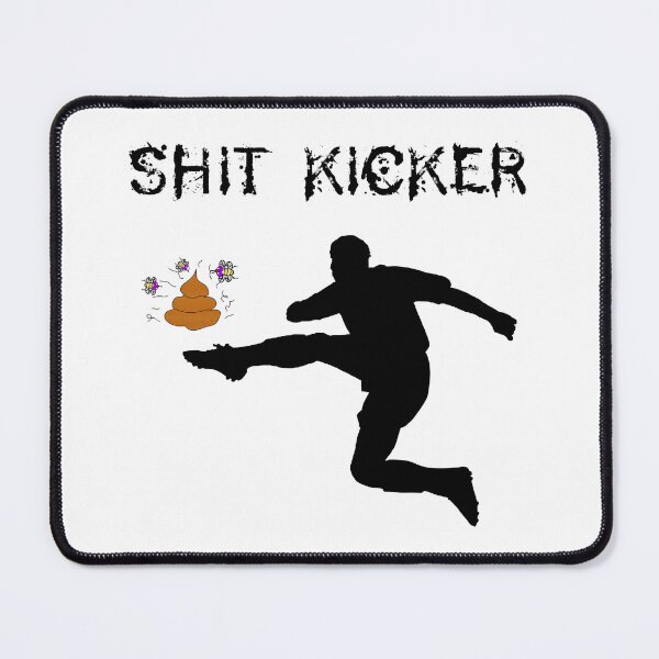 Item preview, Shit Kicker Soccer Pun - Black Ink Sports Humor designed and sold by Oaks Creations.