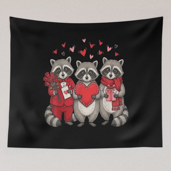 Item preview, Cute Raccoons Valentine Day designed and sold by BASKF.