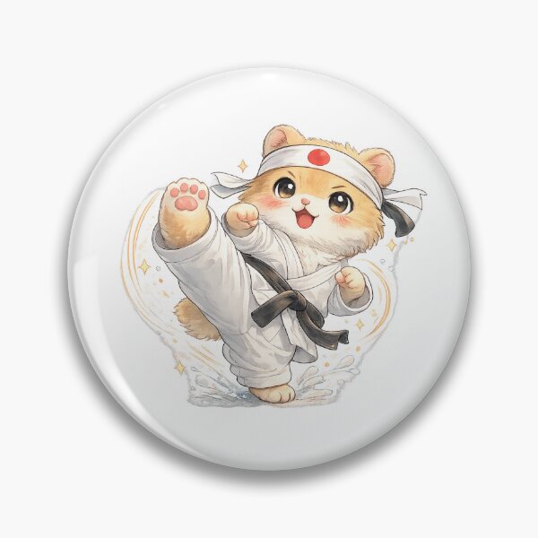 Item preview, International Karate Hamster – Kawaii Martial Arts Cute Fighter designed and sold by Paws-nd-Prints.