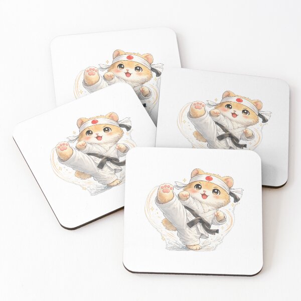 Item preview, International Karate Hamster – Kawaii Martial Arts Cute Fighter designed and sold by Paws-nd-Prints.