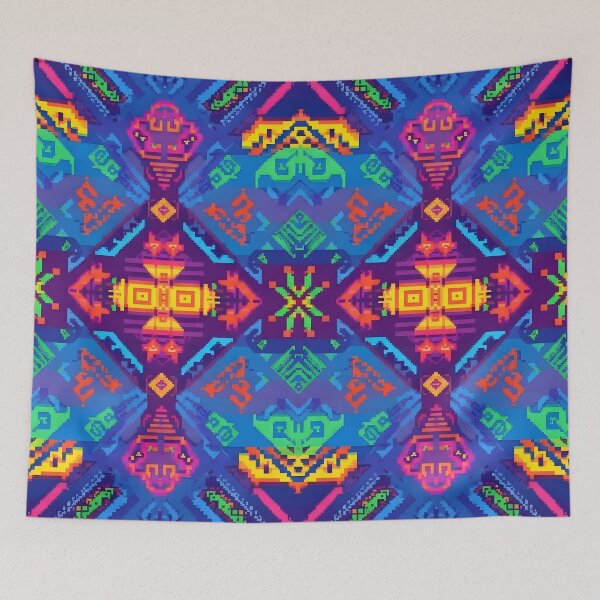 Item preview, Pixel Art Sacred Sun Totem Pattern designed and sold by Brendan Arthur Ring.