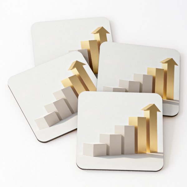 Item preview, Growth in Motion – 3D Bar Chart with Golden Peak designed and sold by Cristhian Almanza.