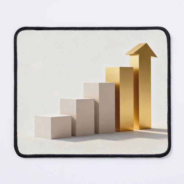 Item preview, Growth in Motion – 3D Bar Chart with Golden Peak designed and sold by Cristhian Almanza.