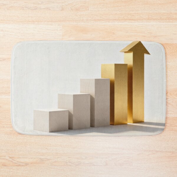 Item preview, Growth in Motion – 3D Bar Chart with Golden Peak designed and sold by Cristhian Almanza.