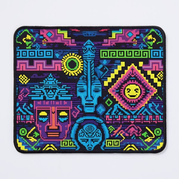 Item preview, Pixel Art Ancient Deity Totem Pattern designed and sold by Brendan Arthur Ring.