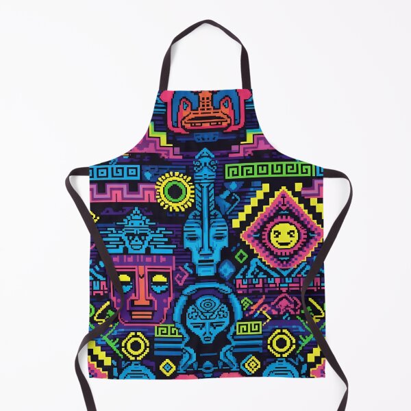 Item preview, Pixel Art Ancient Deity Totem Pattern designed and sold by Brendan Arthur Ring.