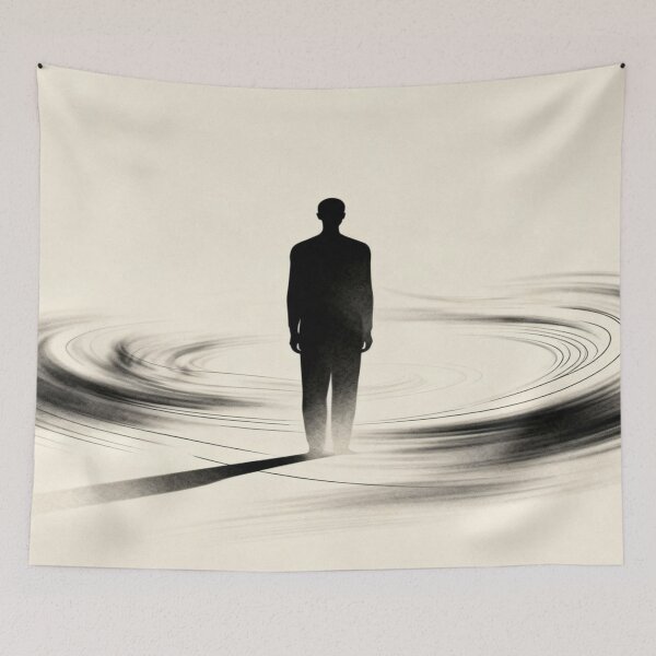 Item preview, Center of Motion – Silhouette in Swirling Energy Field designed and sold by Cristhian Almanza.
