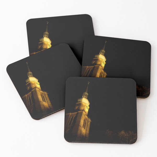 Item preview, Dortmund's Reinoldi Church at night designed and sold by Creative Waves Media.