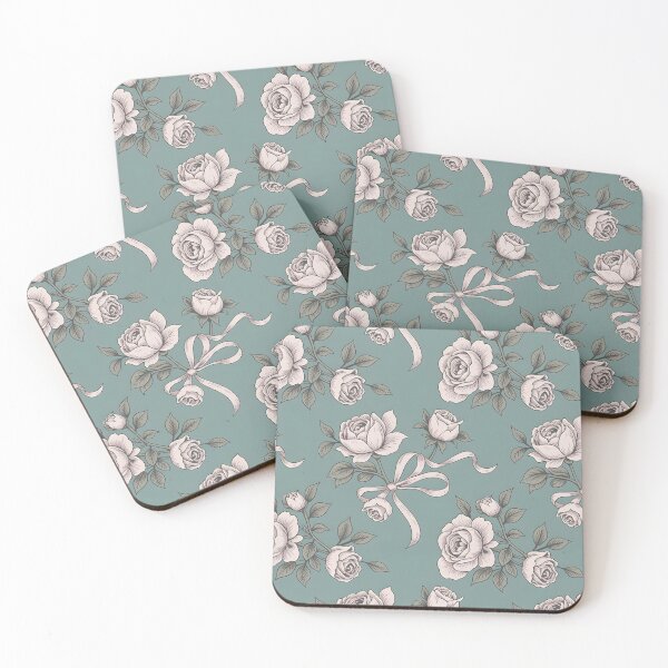 Item preview, Elegant Black and White Floral Art with Pastel Ribbons Duvets cover designed and sold by Alwaleed112.