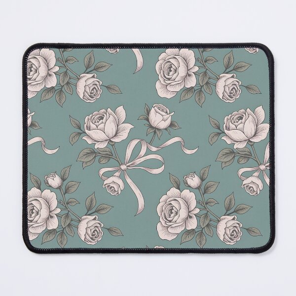 Item preview, Elegant Black and White Floral Art with Pastel Ribbons Duvets cover designed and sold by Alwaleed112.