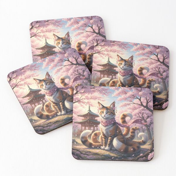Item preview, The Cherry Blossom Fox Cat  designed and sold by Aisha  Hamza.