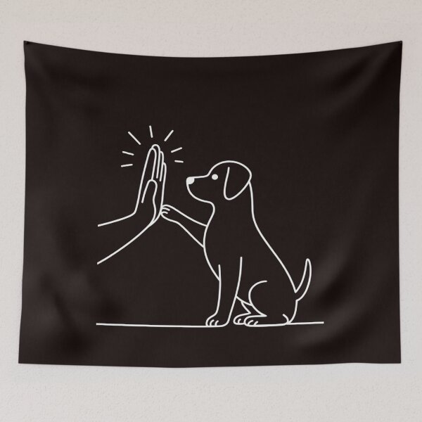 Item preview, Human and Dog Paw Fist Bump Dog Lover Dog and Man Friendship designed and sold by MichaelStalkas.