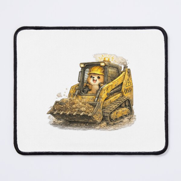 Item preview, Skid Steer Grizzly – Cute Construction Bear Kawaii Art designed and sold by Paws-nd-Prints.