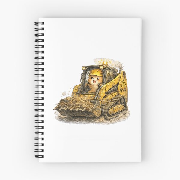 Item preview, Skid Steer Grizzly – Cute Construction Bear Kawaii Art designed and sold by Paws-nd-Prints.