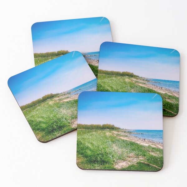 Item preview, Beach and meadow on the German Baltic coast near Eckernförde designed and sold by Creative Waves Media.