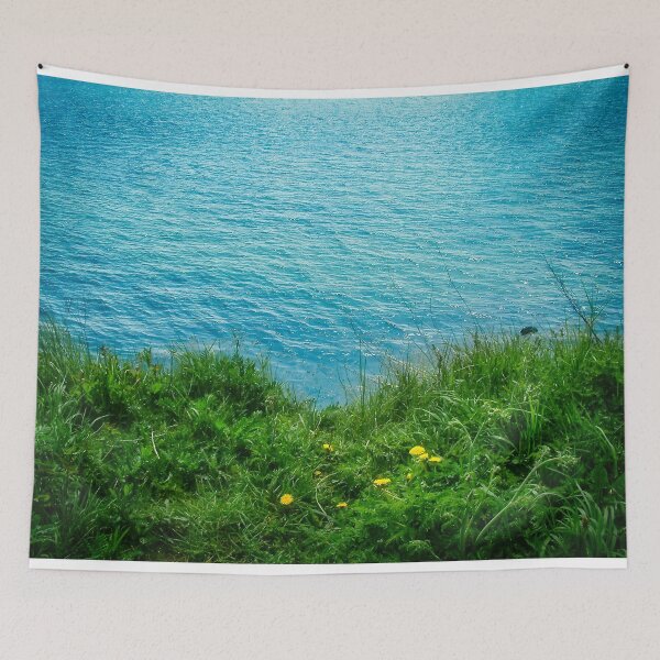 Item preview, On a hillside directly by the water of the Baltic Sea in Germany designed and sold by Creative Waves Media.
