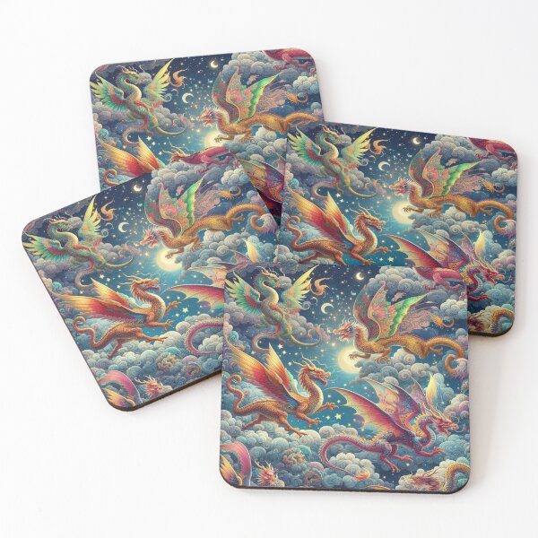 Item preview, Dragons in Flight! designed and sold by TinCatOutPost.