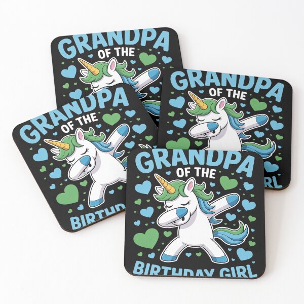 Item preview, Grandpa of the Birthday Girl Flossing Unicorn Grand Father designed and sold by LindseyKris.