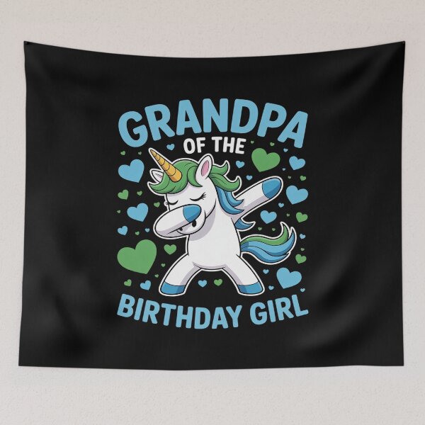 Item preview, Grandpa of the Birthday Girl Flossing Unicorn Grand Father designed and sold by LindseyKris.