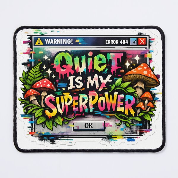 Item preview, Quiet Is My Superpower – Retro Glitch Aesthetic Introvert Art designed and sold by Travelcases.