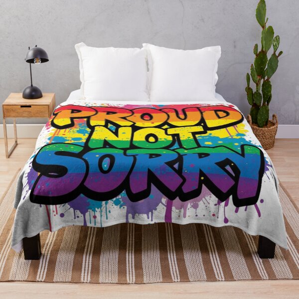 Item preview, Proud Not Sorry – LGBTQ Pride Graffiti Street Art Design designed and sold by EchoPrint Co..