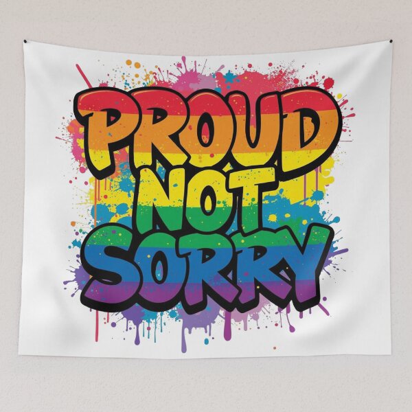 Item preview, Proud Not Sorry – LGBTQ Pride Graffiti Street Art Design designed and sold by EchoPrint Co..