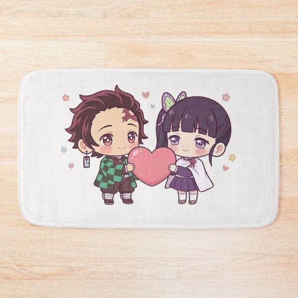 Item preview, Tanjiro and Kanao Chibi Heart Romance Art designed and sold by Innova_Creations.