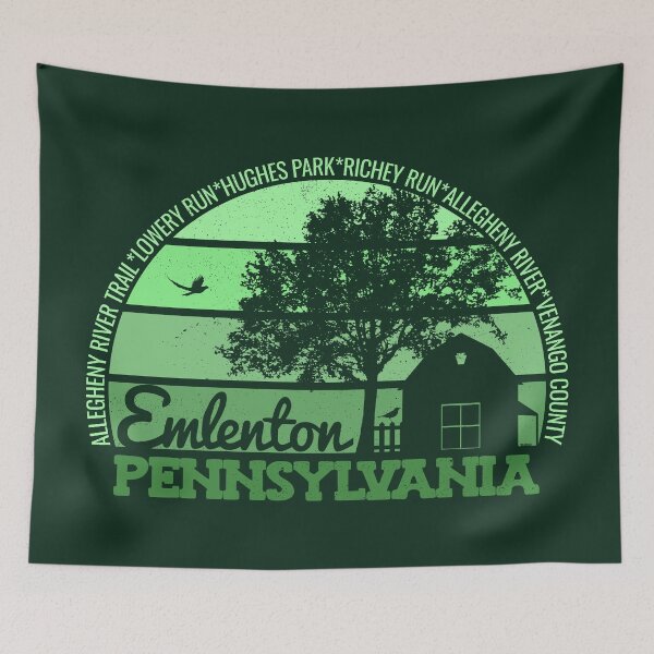 Item preview, Emlenton Pennsylvania Sunset Retro Vintage Local Pride Logo designed and sold by CRHPOD20.