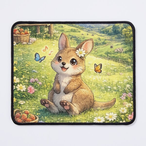 Item preview, Maleny Meadow Wallaby – Kawaii Sunshine Hills designed and sold by Paws-nd-Prints.