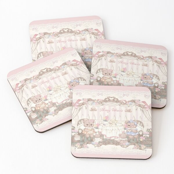 Item preview, Aesthetic Pink Bear Tea Party designed and sold by iloveyourcupid.