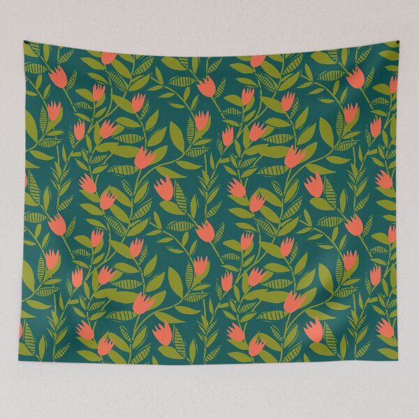 Item preview, Trellis - Persimmon designed and sold by Traci Pollard Design Studio.