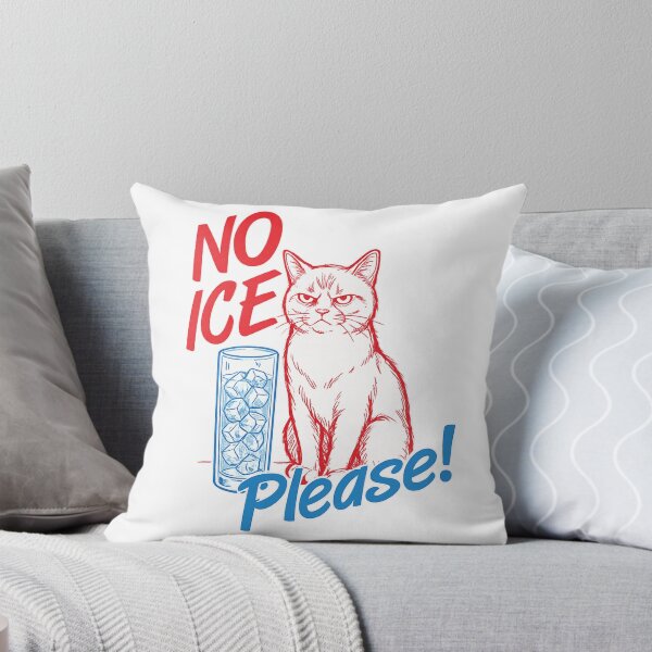 Item preview, No Ice Please! Funny Humor Anti-Ice Drawing Cat designed and sold by first-shirt ⭐ ⭐ ⭐ ⭐ ⭐.