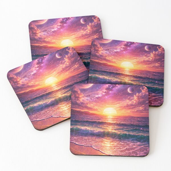 Item preview, Cosmic Sunset Shore designed and sold by Lunara Glow.