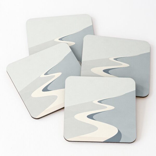 Item preview, Winding Path – Abstract Landscape with Cream Road and Blue Tones designed and sold by Cristhian Almanza.