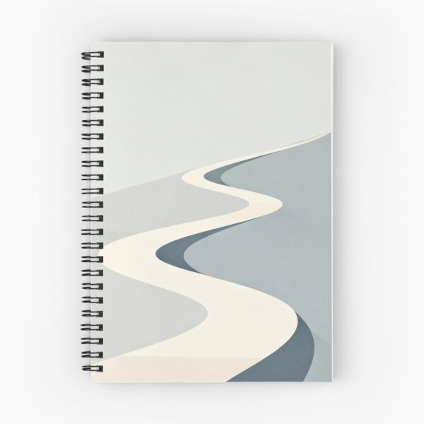 Item preview, Winding Path – Abstract Landscape with Cream Road and Blue Tones designed and sold by Cristhian Almanza.