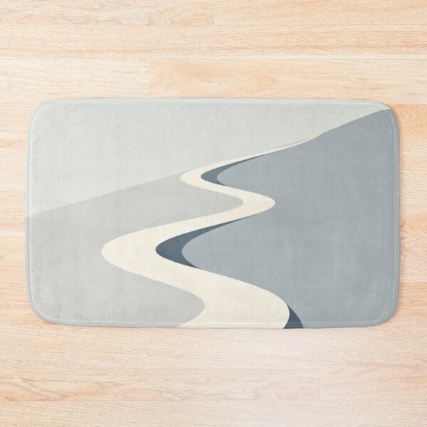 Item preview, Winding Path – Abstract Landscape with Cream Road and Blue Tones designed and sold by Cristhian Almanza.