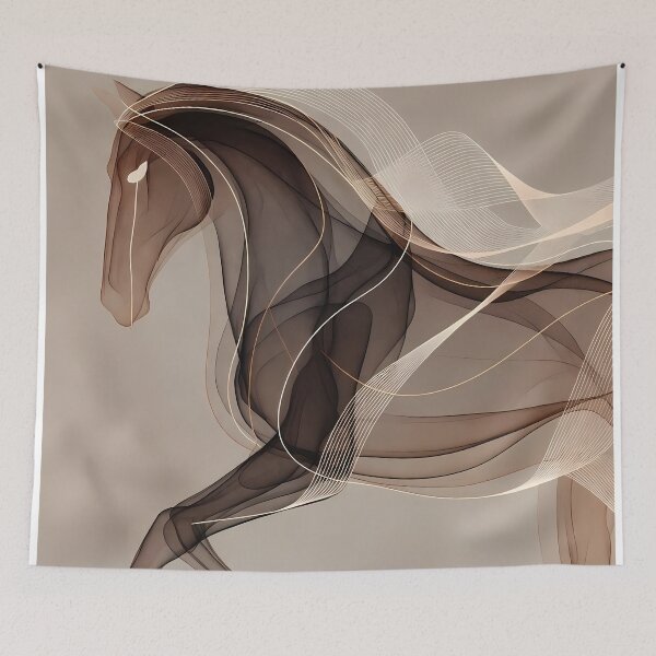Item preview, Stylized Horse Abstract Artwork (image size 7840x11680) designed and sold by Digital-Davinci.