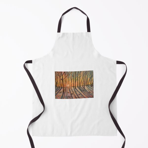Item preview, Forest sun snowscape acrylic painting designed and sold by HibiscusHeron.