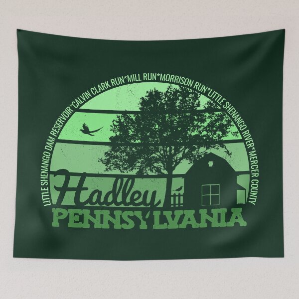 Item preview, Hadley Pennsylvania Sunset Retro Vintage Local Pride Logo designed and sold by CRHPOD20.