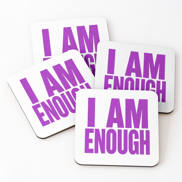 Item preview, I Am Enough Positive Quote Purple Aesthetic Typography designed and sold by EchoPrint Co..