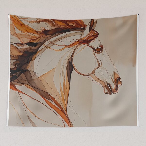 Item preview, Stylized Horse Abstract Artwork (image size 7840x11680) designed and sold by Digital-Davinci.