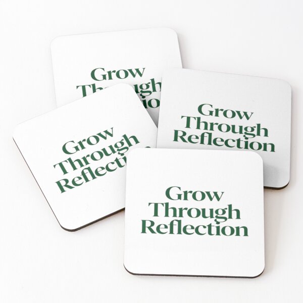 Item preview, Grow Through Reflection – Minimalist Quote on Textured Background designed and sold by Cristhian Almanza.