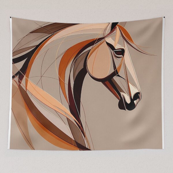 Item preview, Stylized Horse Abstract Artwork (image size 7840x11680) designed and sold by Digital-Davinci.