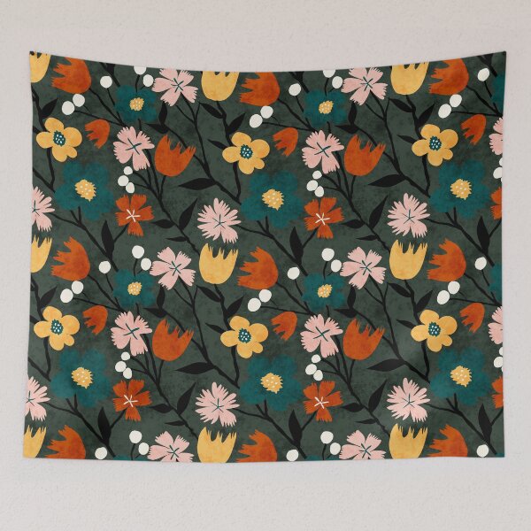 Aperçu de l'œuvre Fleurs sauvages - Profond créée et vendue par Traci Pollard Design Studio.