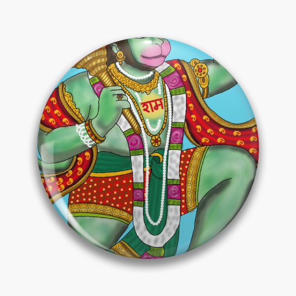 Item preview, Lord Hanuman Art – Powerful Hindu Deity Illustration designed and sold by Harshit_Digital_Arts.